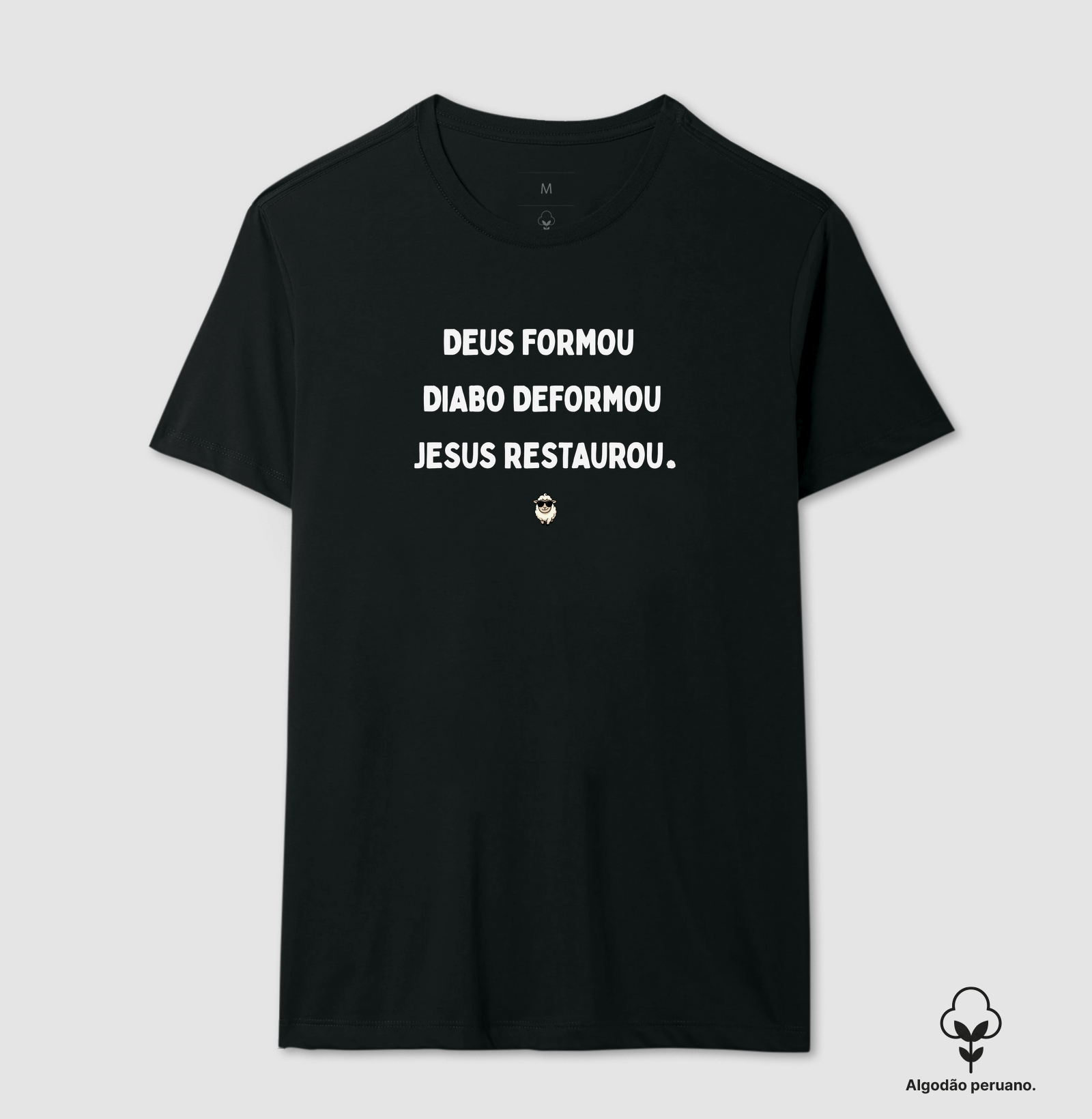 JESUS RESTAUROU - Camiseta Algodão Peruano