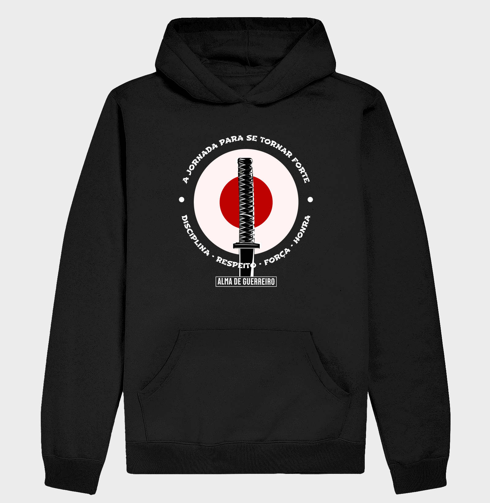 Moletom com Capuz Alma de Guerreiro Samurai Katana