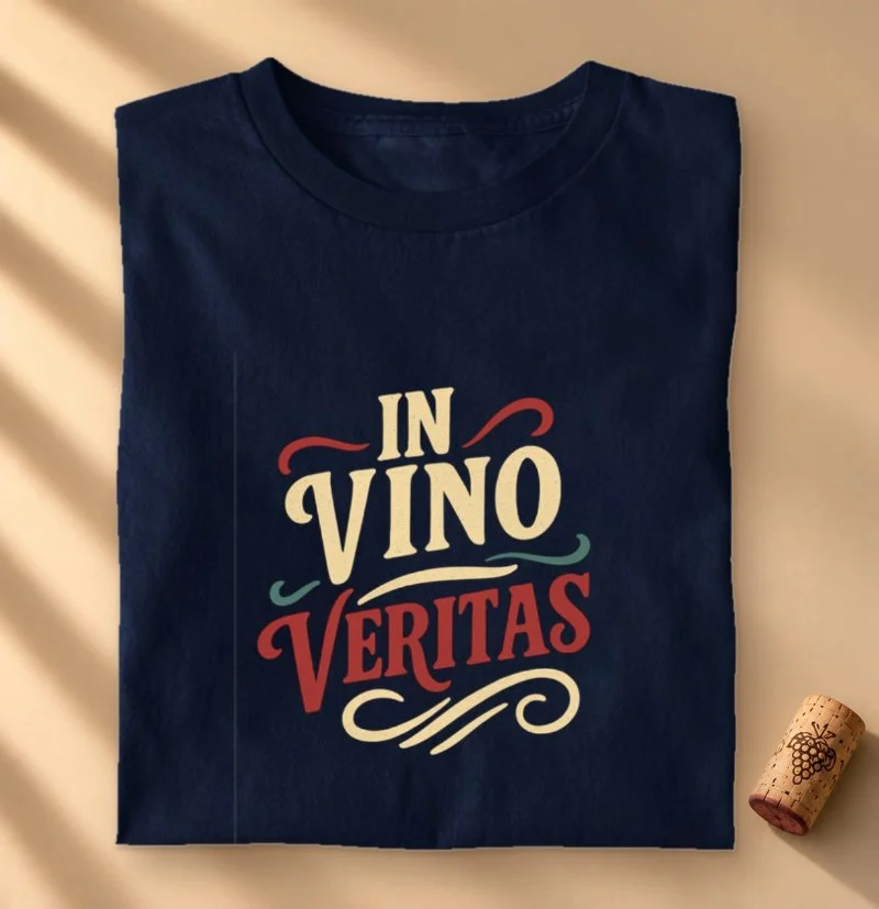 Camiseta Vinho - In Vino Veritas Lettering