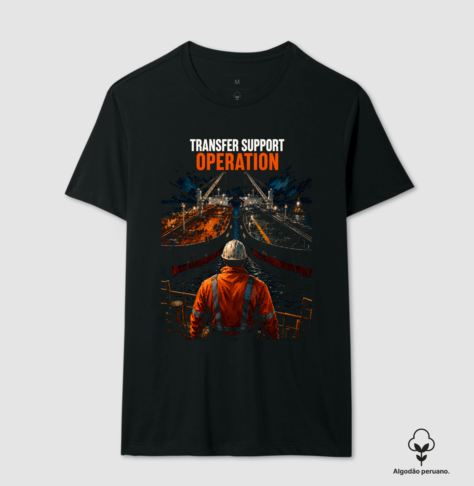 Transfer Support Operation, Ship to Ship - Camiseta Algodão Peruano