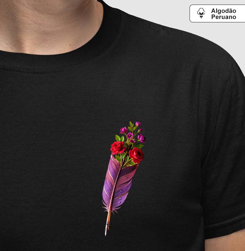 Poesia em Flor - Camiseta Algodão Peruano