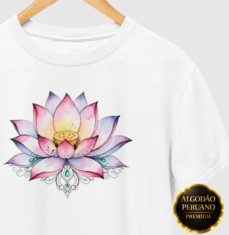 Flor de Lótus - Aquarela