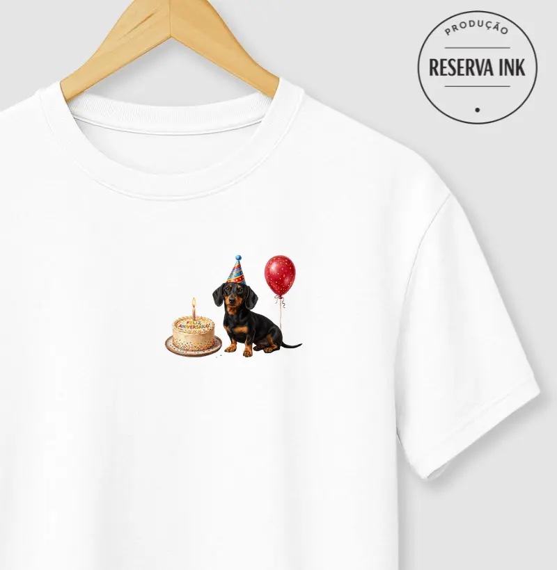Dachshund Preto - Aniversário