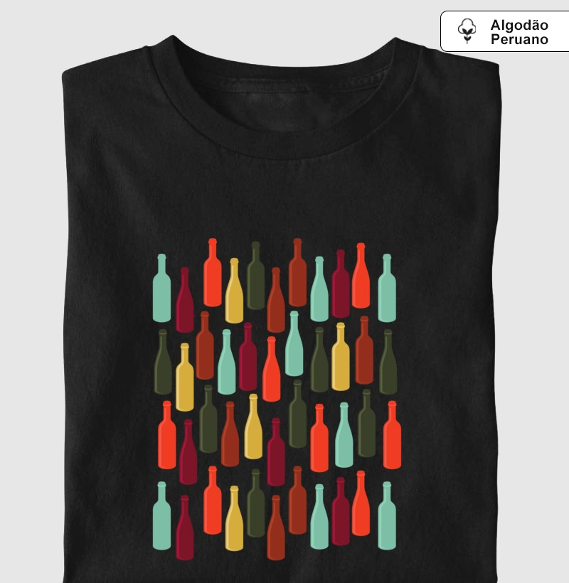 Camiseta Garrafas de Vinho