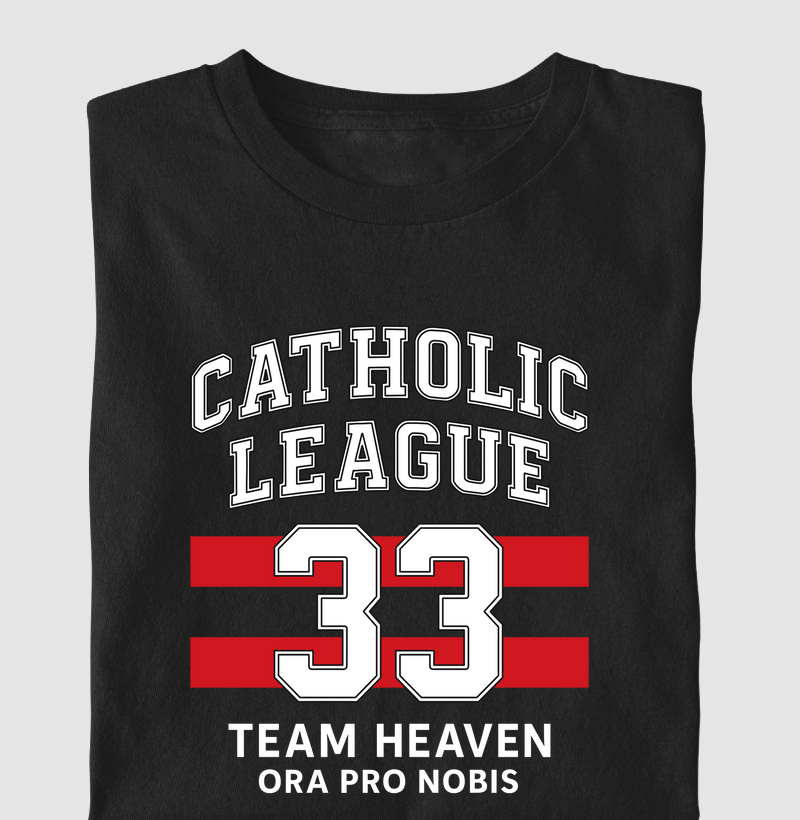 Catholic League 33 - Preto. Vermelho e Branco