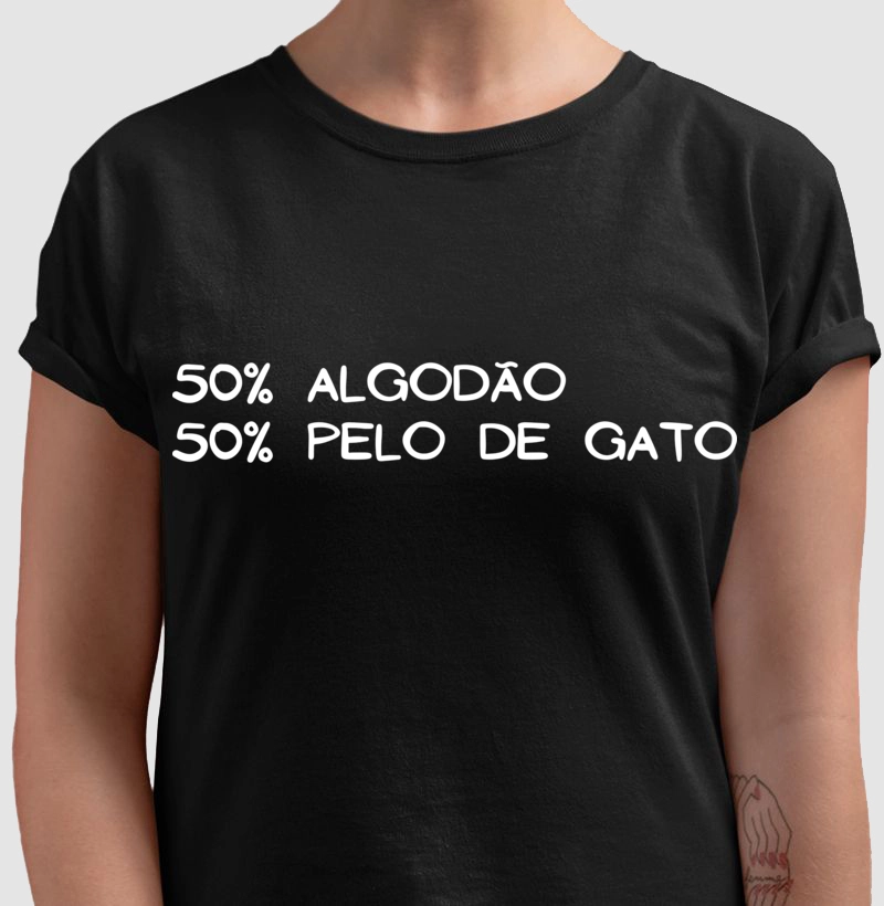 Camiseta 50% pelo de gato