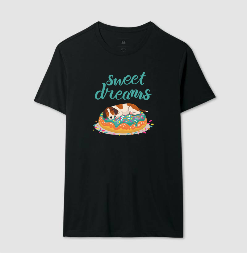Camiseta Divertida Vira-Lata Sweet Dreams