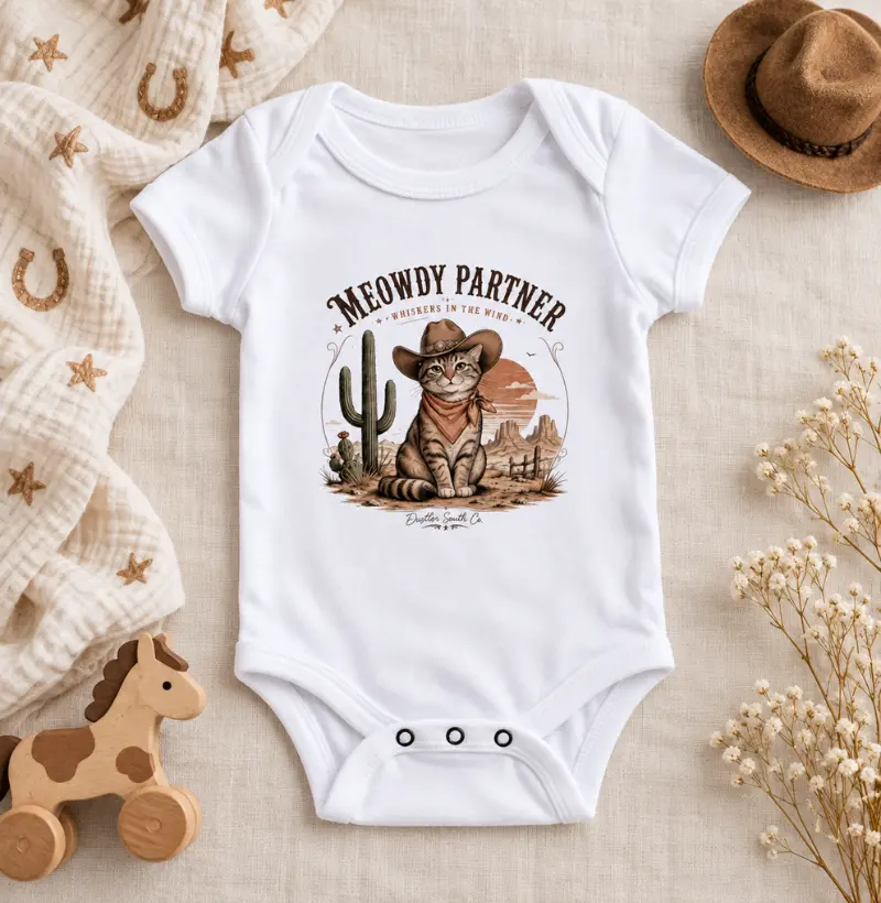 Country Meowdy Partner Dustler South Co. 100% Algodão
