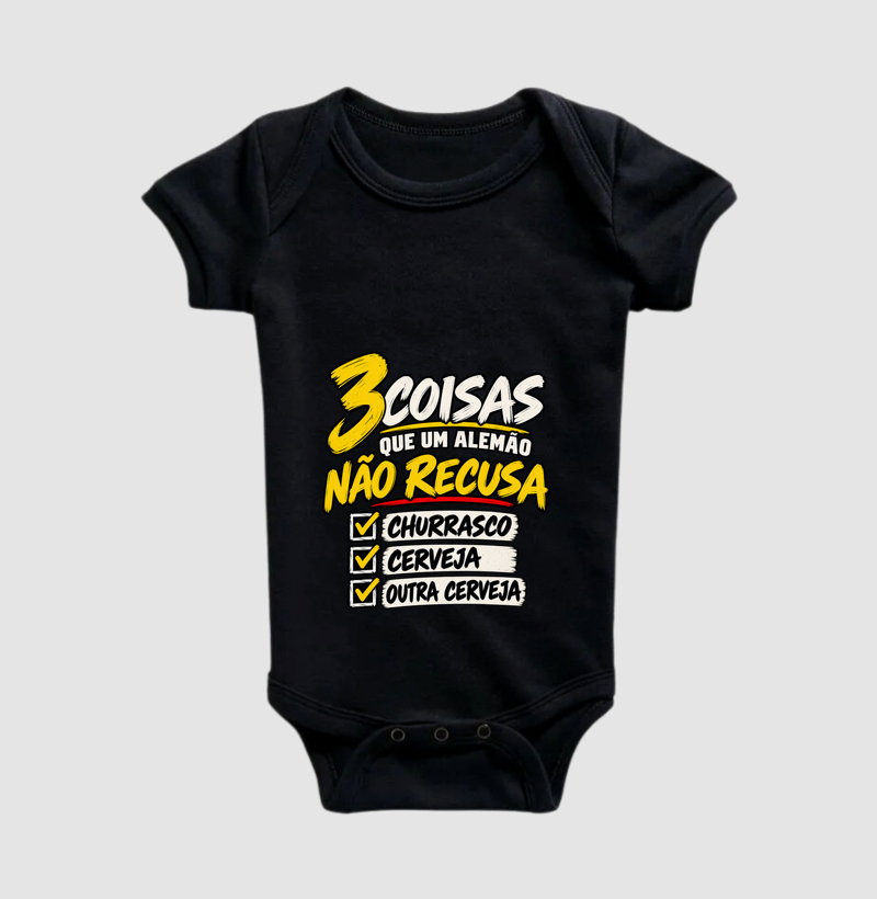 3 Coisas que um Alemão Não Recusa Mini - Body Infantil