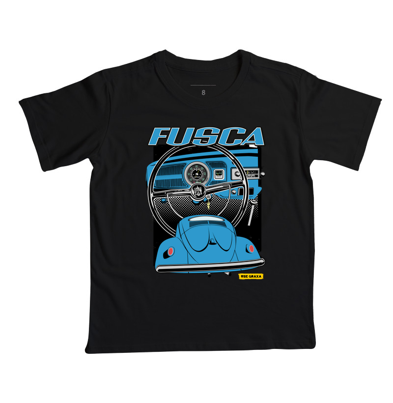 Fusca com Painel Azul
