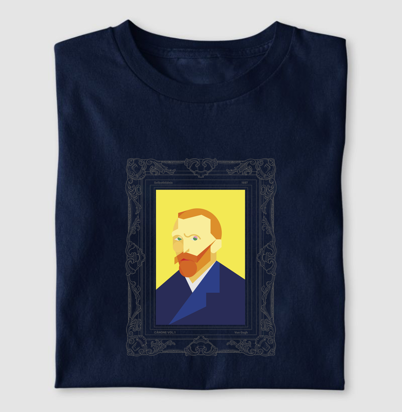 Camiseta Selbstbildnis - Vincent Van Gogh - Edição Moldura