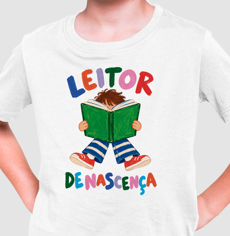 Leitor de nascença - Camiseta Infantil