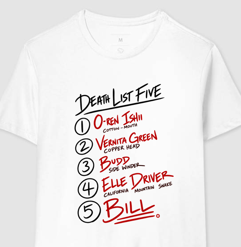 Camiseta Kill Bill – Death List Five