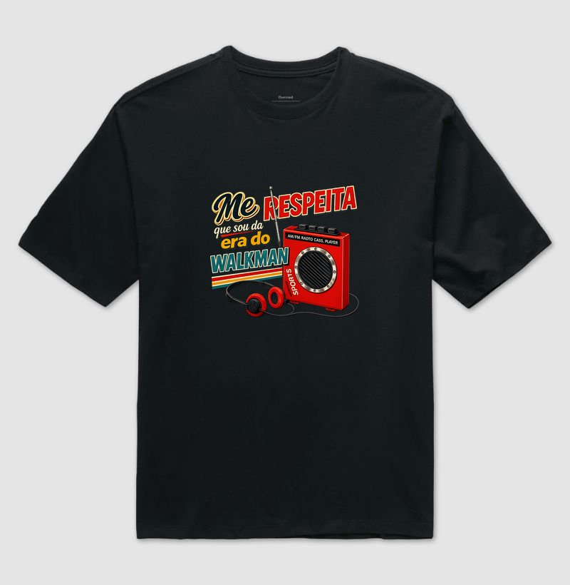 Me Respeita que Sou da Era do Walkman – Estampa Vintage Retrô Anos 80 e 90