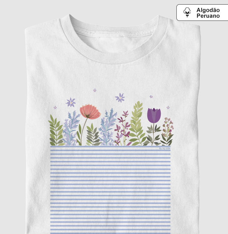 Flores do campo delicadas 02 - Algodão Peruano