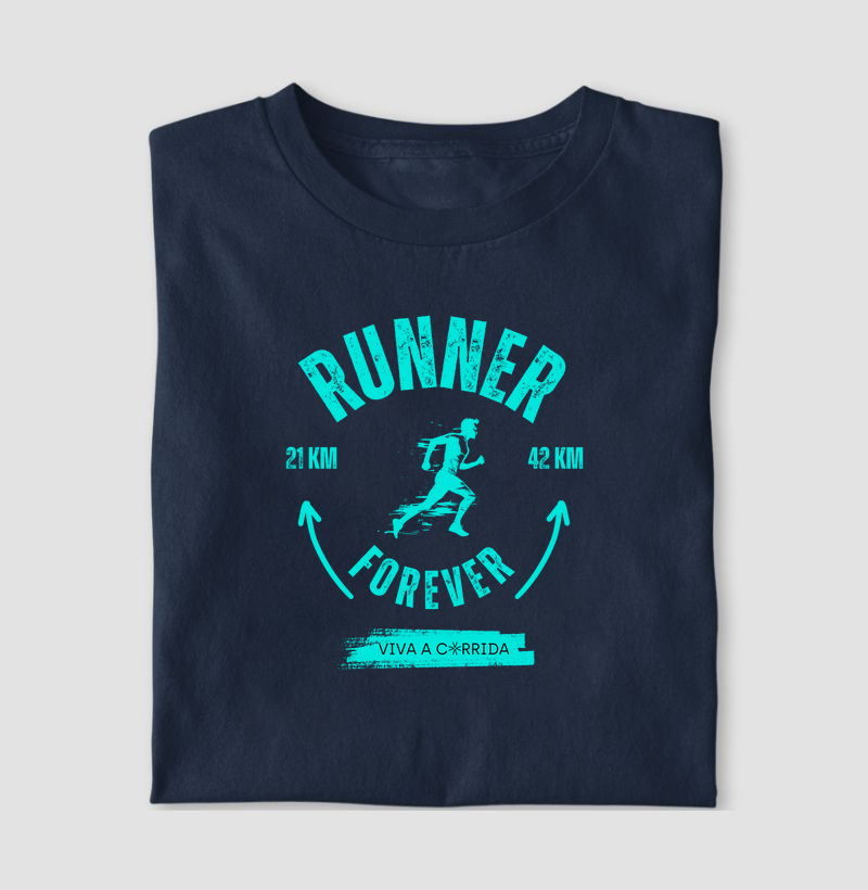 Camiseta RUNNER FOREVER 21KM42KM 100% Algodão
