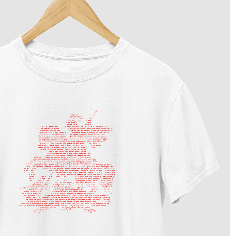 Camiseta Silhueta Oração São Jorge
