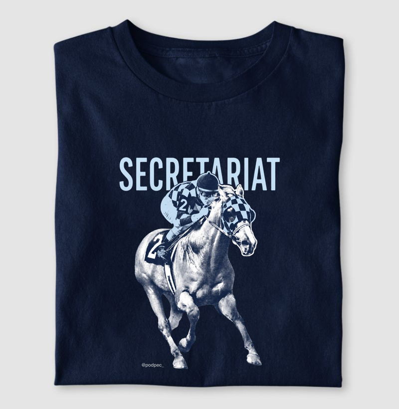 Secretariat - Blue&White