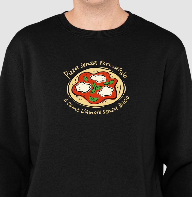 Suéter Moletom Pizza e Formaggio