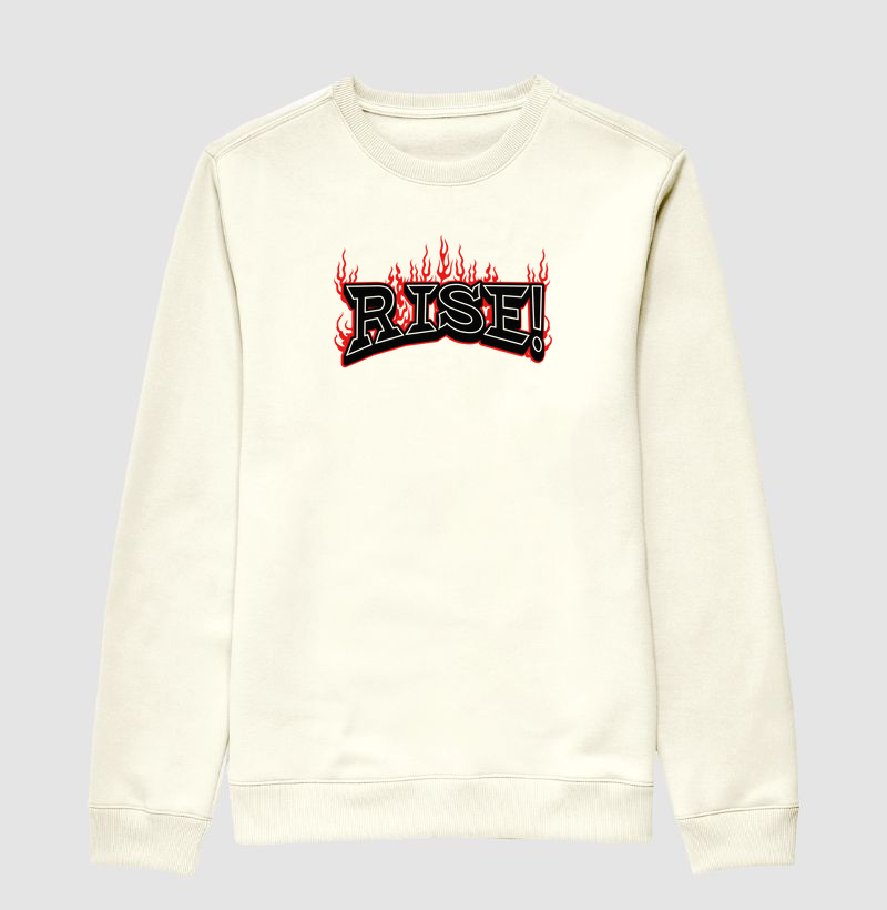 Suéter Moletom Rise! Streetwear Básica Premium Unissex – Moda Urbana