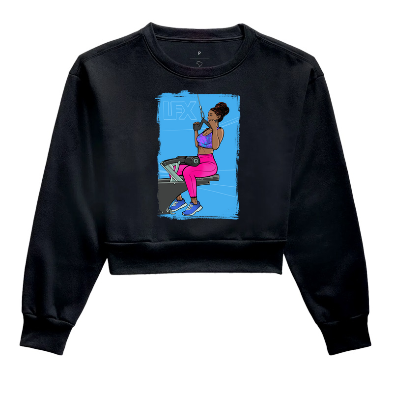 Mulher Preta fazendo Puxada Alta Aberta V02