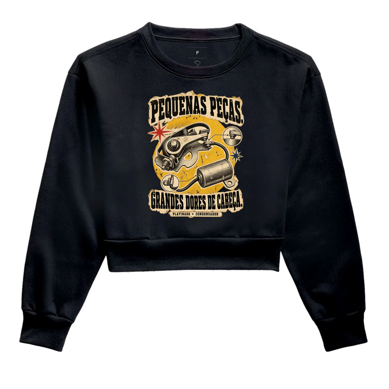 Condensador e Platinado - Cropped Moletom