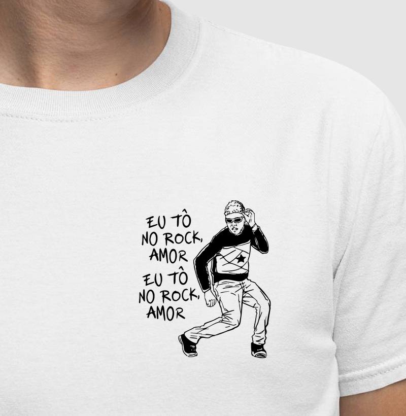 Estampa "Eu tô no rock, amor"