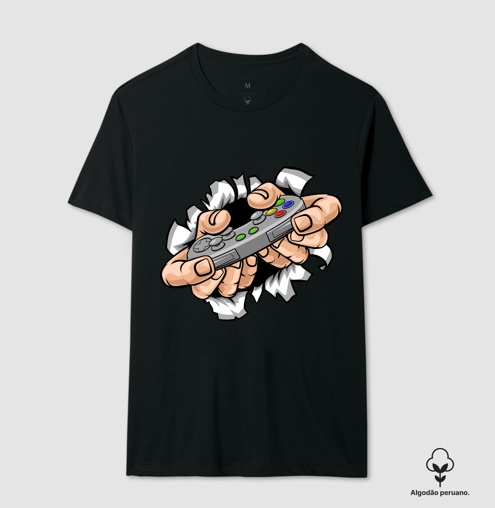 Camiseta Mão Gamer Vintage