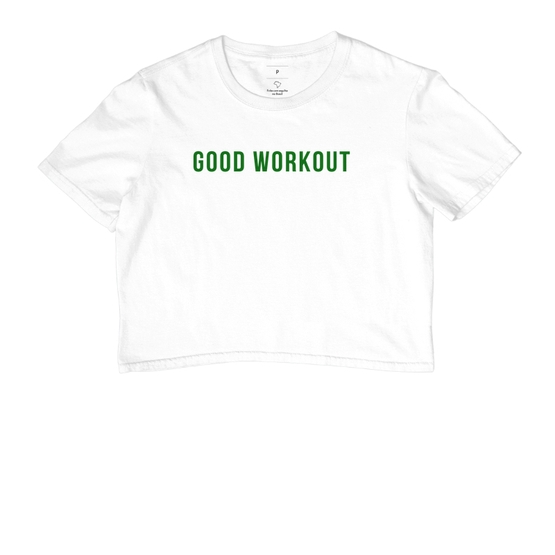 Cropped Good Workout Logo Reta Verde