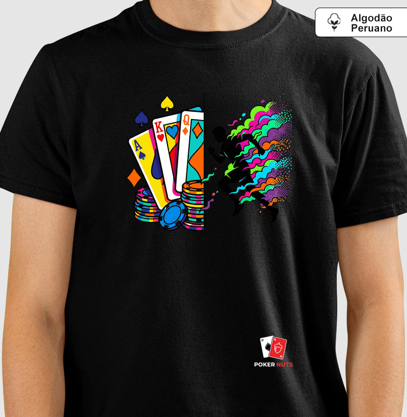 Camiseta Algodão Peruano Poker Pop Art