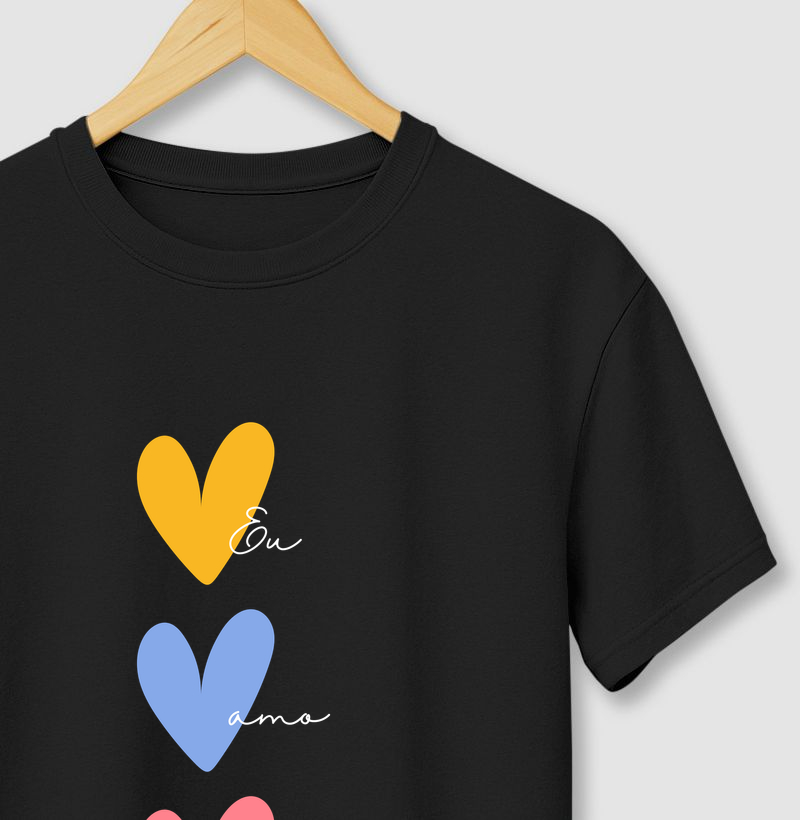 Eu amor ler (três corações)