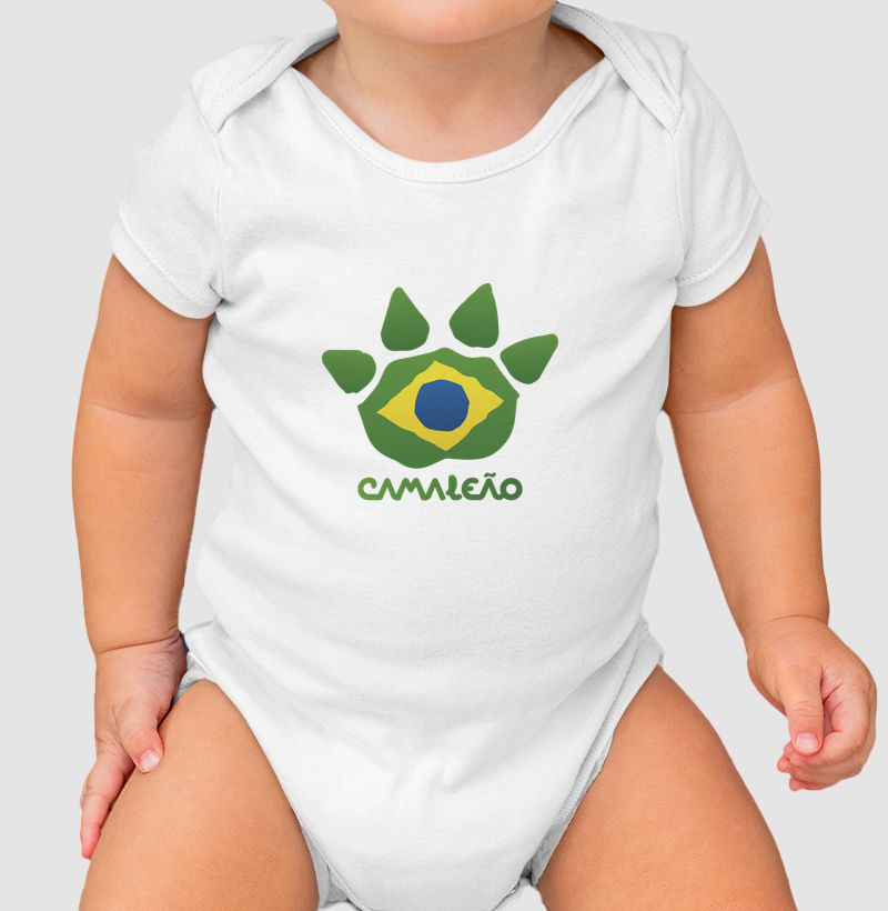 Body Infantil Camaleão - Bandeira do Brasil