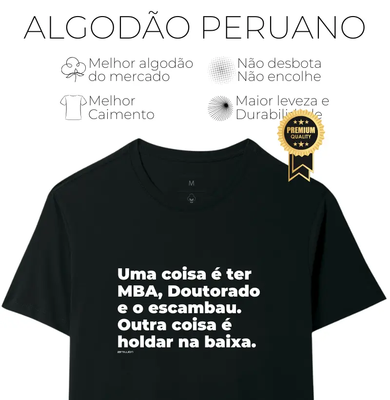 Uma coisa é ter MBA, outra é holdar na baixa