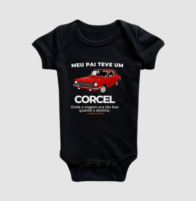 Meu pai teve um - CORCEL I - vermelho - Body Infantil