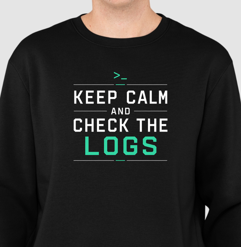 Suéter Slim Keep Calm and Check the Logs