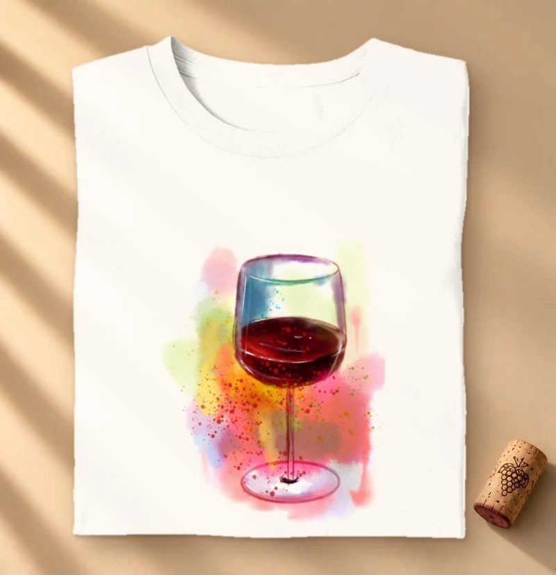 Camiseta Vinho -  Taça Color - Camiseta