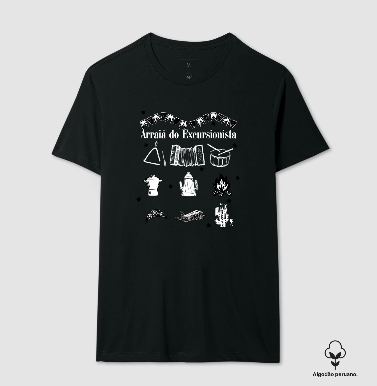 Camiseta Arraiá do Excursionista – Edição São João | Orgulho Nordestino