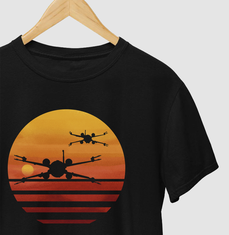 Camiseta X-Wing Sunset