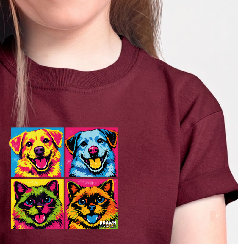 Pop arte cachorros e gatos