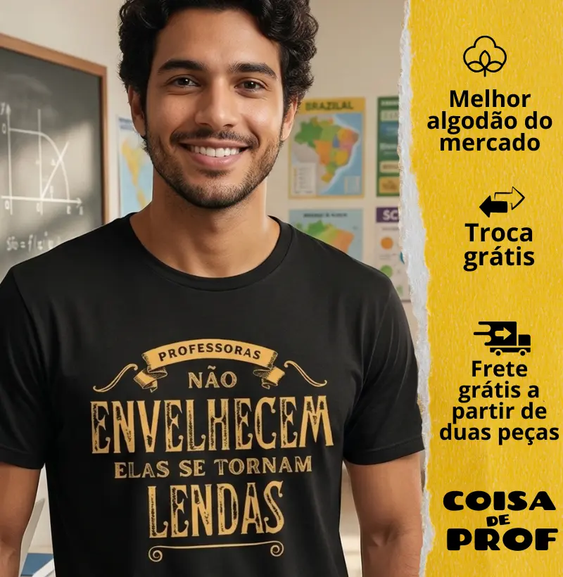 Camiseta Professoras Não Envelhecem