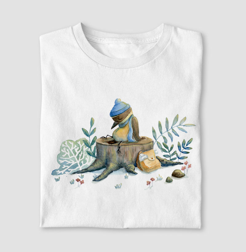 Camiseta Descanso Pássaro