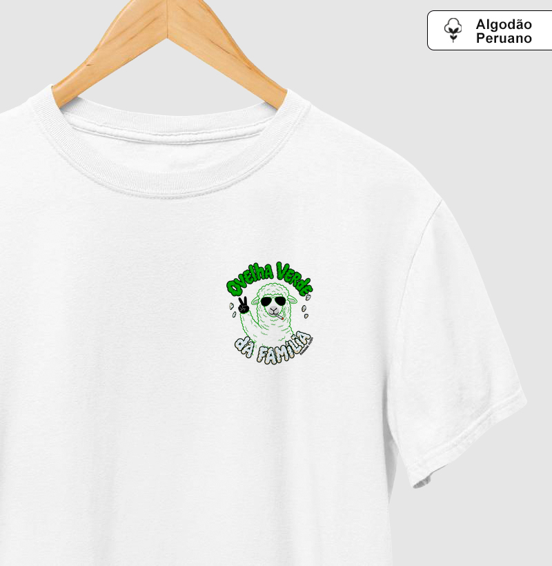 Ovelha Verde da Família Bolso Algodão Peruano