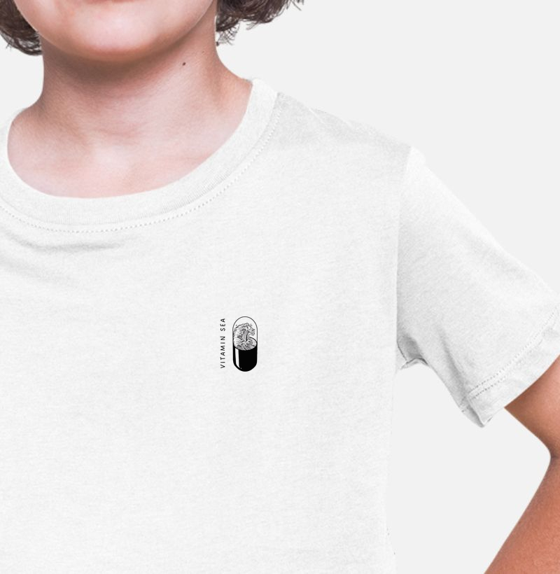 Camiseta Infantil | Estampa Vitamin Sea Cápsula de Mar - Surf For Fun Wear