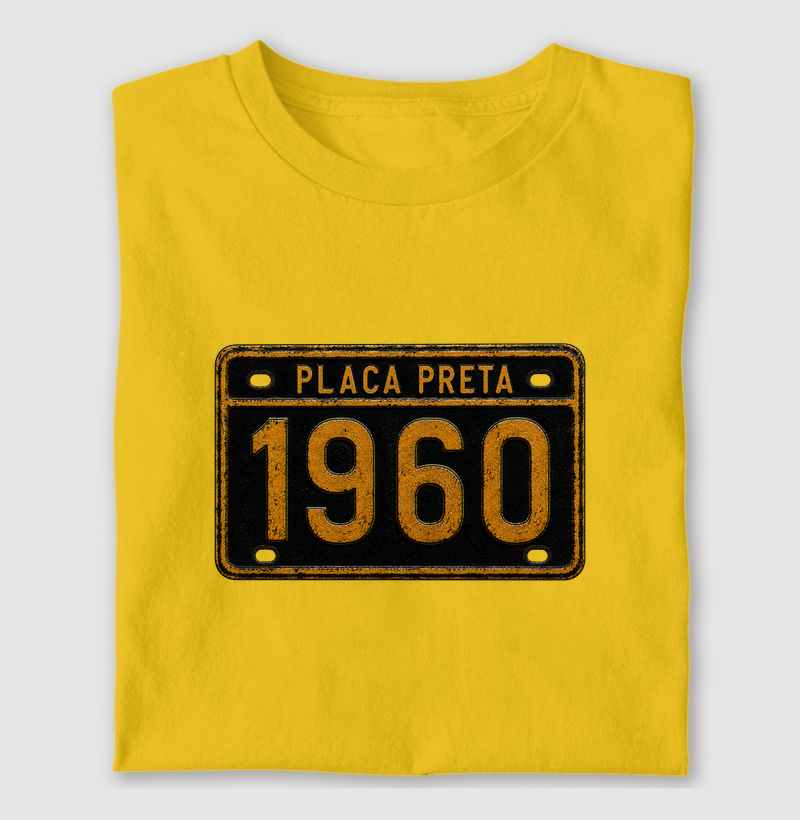 Camiseta Placa Preta 1960
