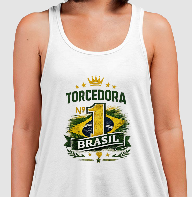 🇧🇷👑 Camiseta Torcedora Nº1 Brasil – A Rainha da Torcida Brasileira!