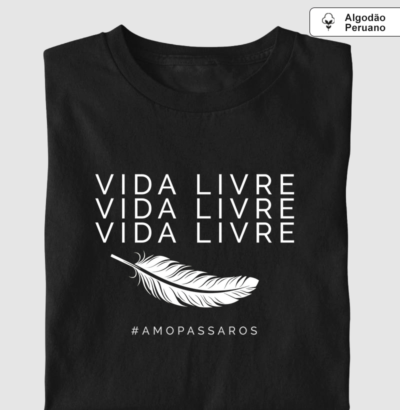 Vida Livre - Voa Pena Branco Algodão Peruano