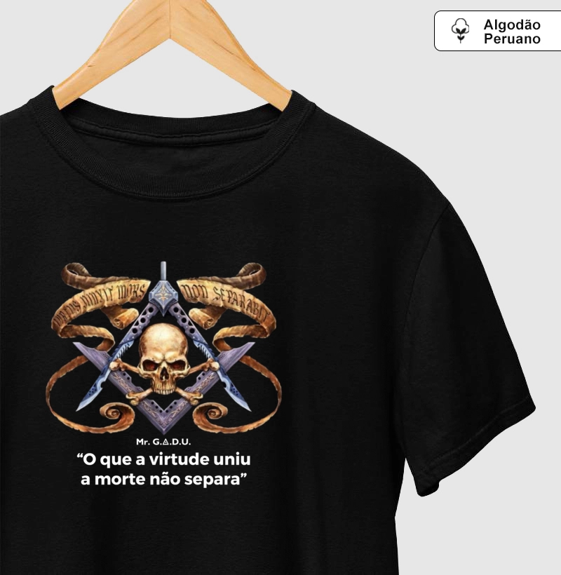 Camiseta Virtude x Morte - Mr. GADU - Algodão Peruano