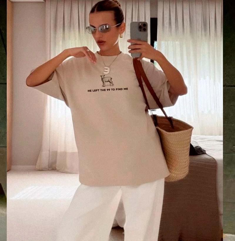 Tshirt Oversized He Left The 99