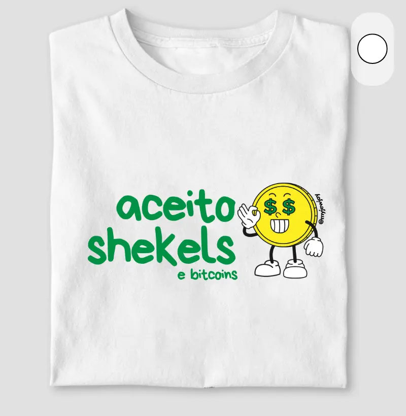 Aceito shekels e bitcoins
