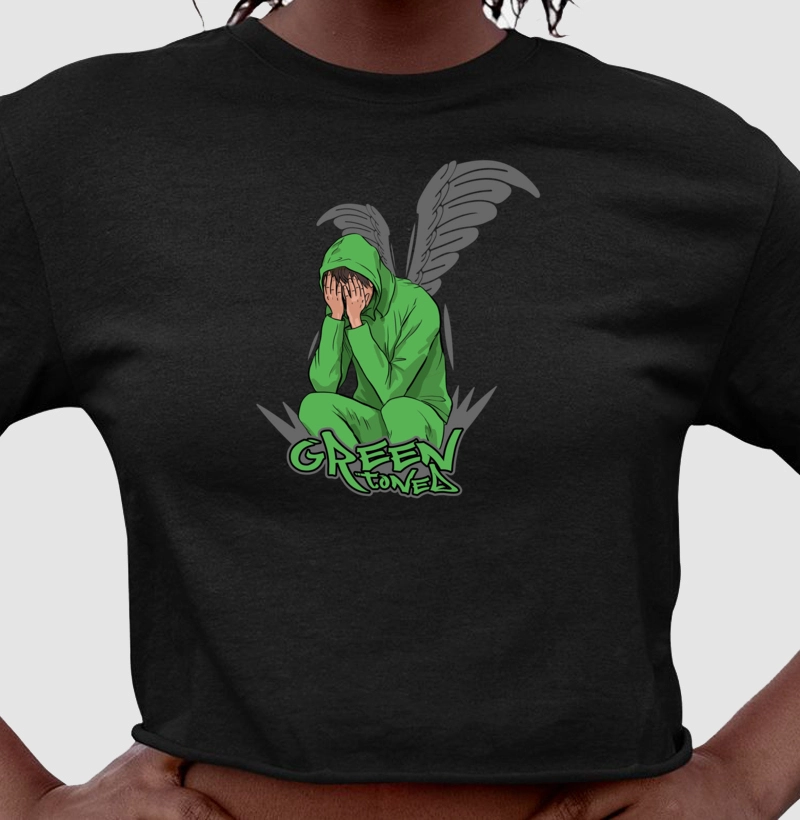 Camiseta Cropped Green Angel